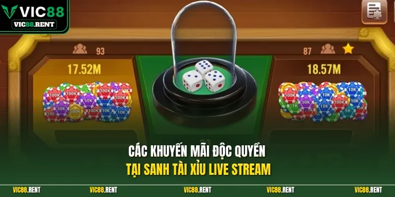 Các khuyến mãi độc quyền tại sanh Tài Xỉu Live stream